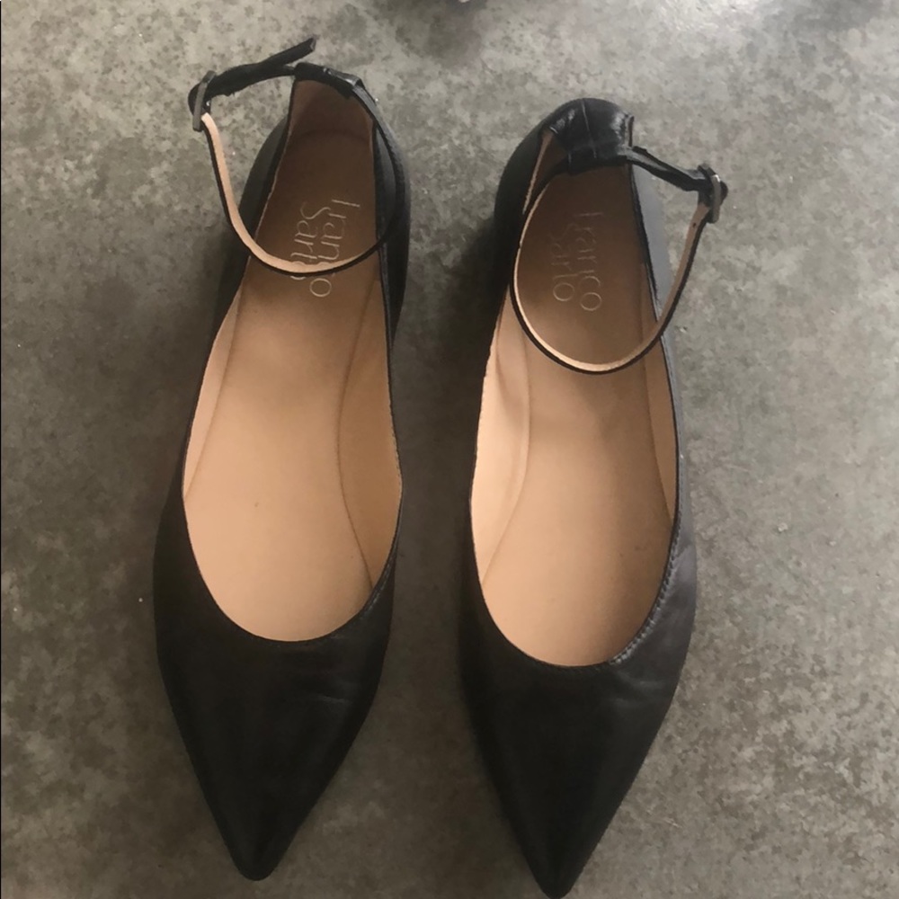 Franco Sarto | Black Leather Ballet Flats | Sz 10